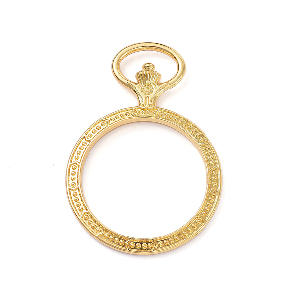 

PandaHall Zinc Alloy Big Pendants, Open Back Bezel, for DIY UV Resin, Epoxy Resin, Pressed Flower Jewelry, Pocket Watch Bezel, Golden...