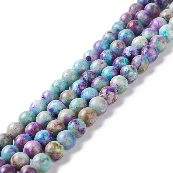 

PandaHall Natural Calcite Beads Strands, Round, Purple, 6mm, Hole: 1mm, about 65~66pcs/strand, 15.94''(40.5cm) Calcite Round Purple