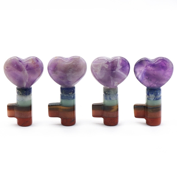 

PandaHall Chakra Style Assembled Natural Amethyst & Lapis Lazuli & Sodalite & Green Aventurine & Tiger Eye & Topaz Jade & Red Jasper...
