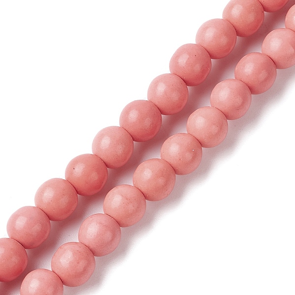 

PandaHall Synthetic Turquoise Beads Strands, Dyed, Round, Light Coral, 8.5x8mm, Hole: 1mm, about 53pcs/strand, 16.46''(41.8cm), about 13.5...