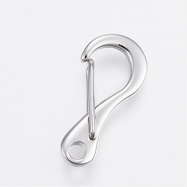 

PandaHall 304 Stainless Steel Keychain Clasp Findings, Stainless Steel Color, 21x10x2~4mm, Hole: 2.5mm 304 Stainless Steel Others