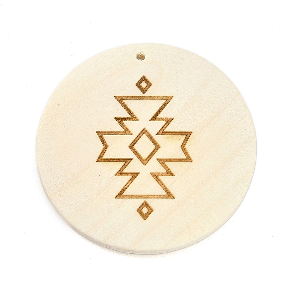 

PandaHall Wood Pendants, Round, Antique White, 40.5x5mm, Hole: 1.6mm Wood Round