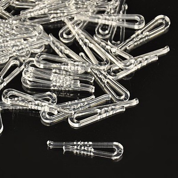 

PandaHall Plastic Clips, Clear, 38x8x2.5mm Plastic Clear