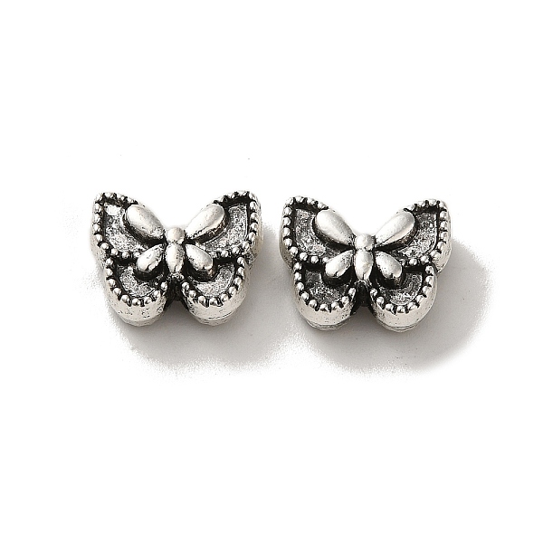 

PandaHall Tibetan Style Alloy Beads, Cadmium Free & Lead Free, Butterfly, Antique Silver, 10x13x5.5mm, Hole: 1.8mm, about 444pcs/1000g Alloy...