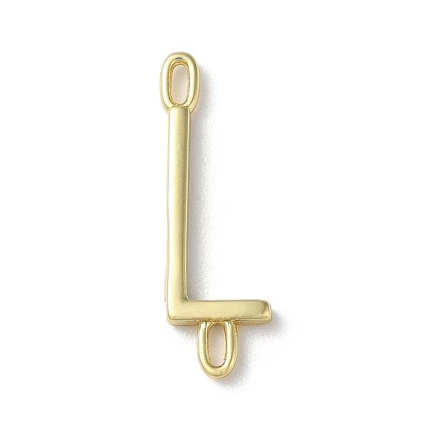 

PandaHall Rack Plating Brass Connector Charms, Cadmium Free & Lead Free, Long-Lasting Plated, Real 18K Gold Plated, Letter L, 23x7x1.5mm...