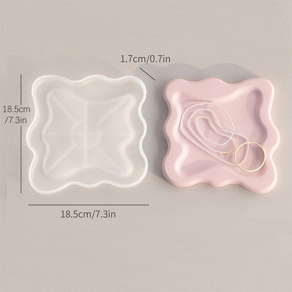 

PandaHall DIY Food Grade Silicone Storage Plate Molds, Decoration Making, Resin Casting Molds, For UV Resin, Epoxy Resin Jewelry Making...