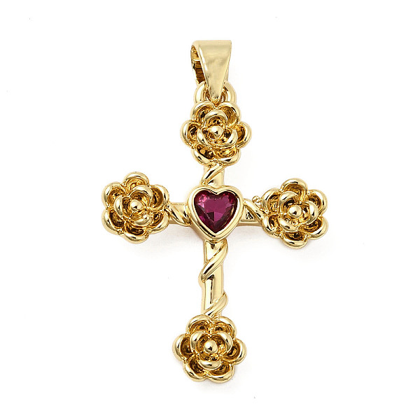 Pendenti in ottone con pavé di zirconi cubici