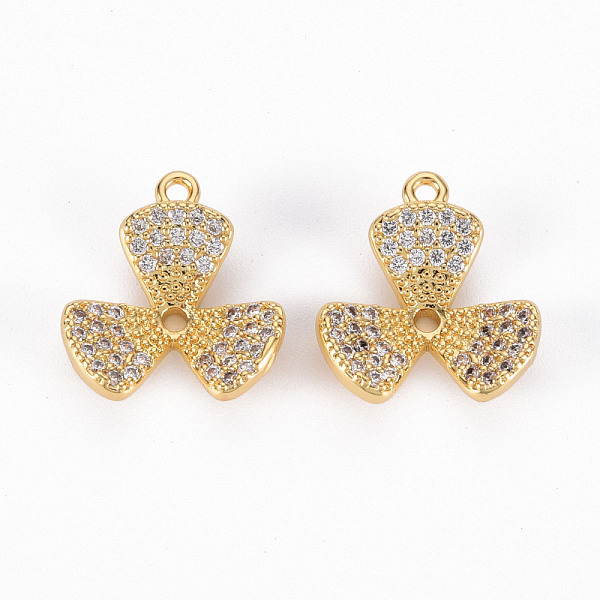 

PandaHall Brass Micro Pave Clear Cubic Zirconia Pendants, Flower, Real 18K Gold Plated, 16x14.5x4mm, Hole: 1.2mm Brass+Cubic Zirconia Flower...