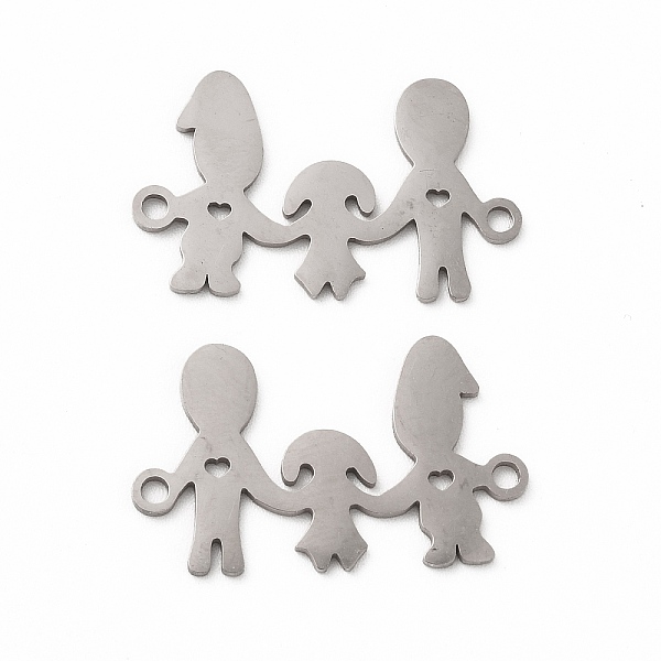 

PandaHall 201 Stainless Steel Connector Charms, Family Links, Stainless Steel Color, 15x25x1mm, Hole: 1.6mm 201 Stainless Steel Human