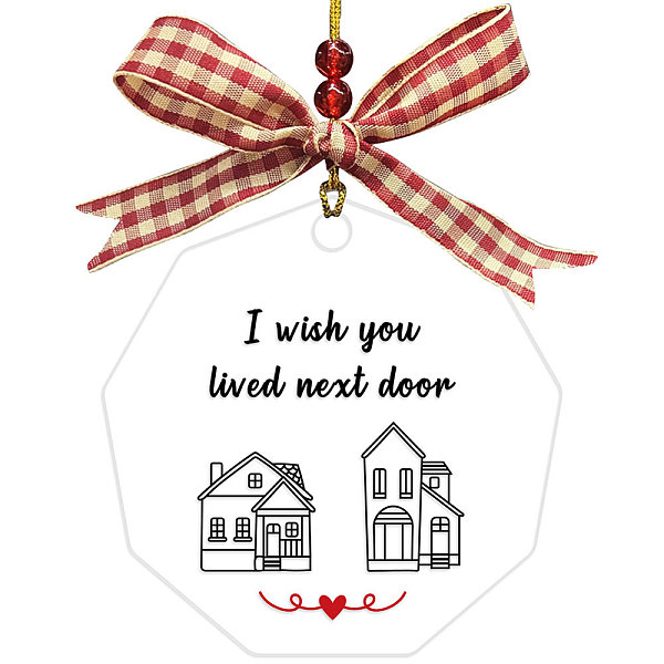 

PandaHall CHGCRAFT Acrylic Hanging Plaque Hanging Ornament Birthday Gifts Handicraft Ribbon Hanging Plaque for Couple Neighbor Friend...