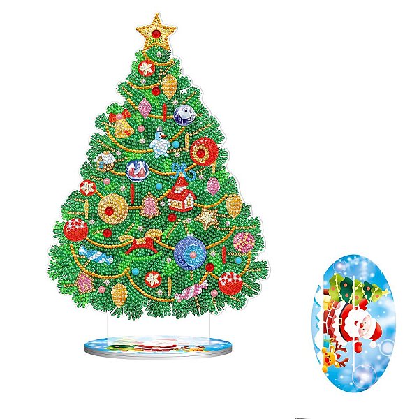 

PandaHall DIY Christmas Theme Display Decor Diamond Painting Kits, Including Plastic Board, Resin Rhinestones, Pen, Tray Plate and Glue Clay...