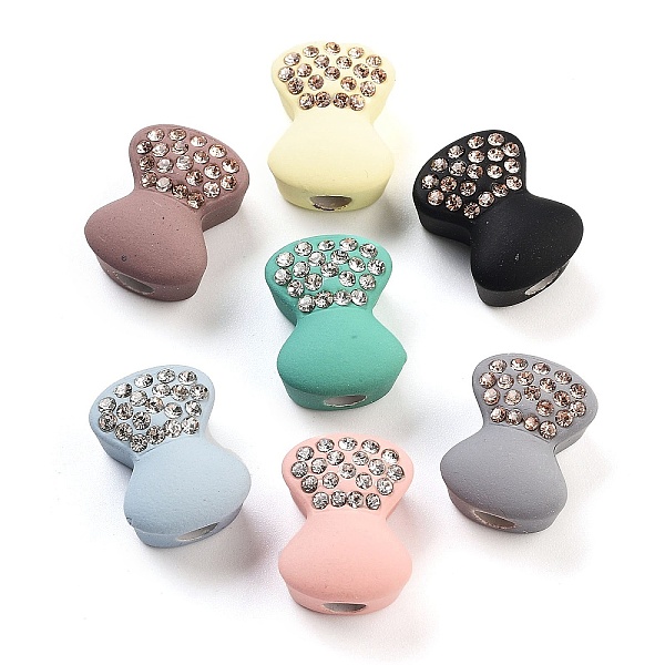

PandaHall Opaque Resin European Beads, with Crystal Rhinestone, Large Hole Beads, Bowknot, Mixed Color, 13x17.5x8.5mm, Hole: 4mm Resin..., Multicolor