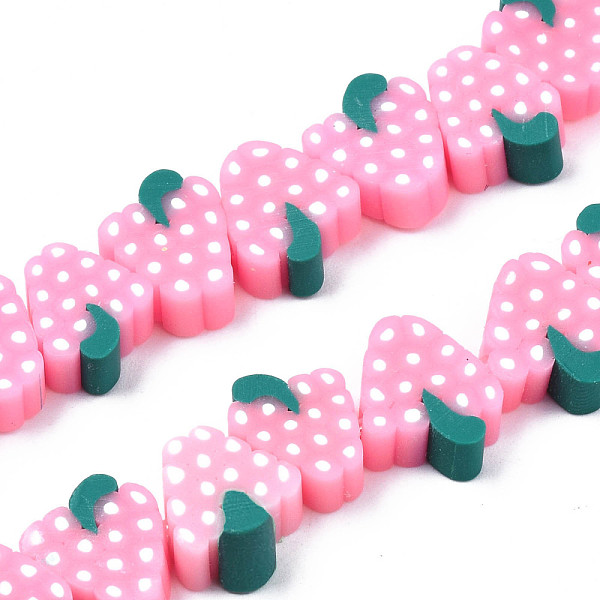 

PandaHall Autumn Theme Handmade Polymer Clay Bead Strands, Grape Slice, Pearl Pink, 9~11.5x8~11x4mm, Hole: 1.6mm, about 36~40pcs/strand...