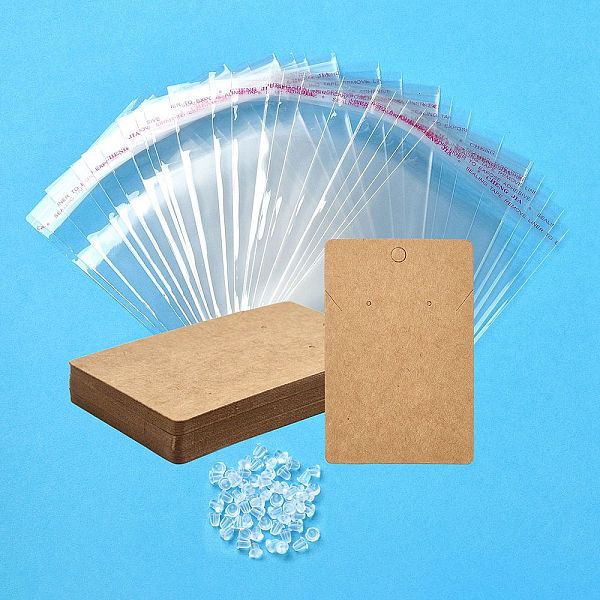 

PandaHall 30Pcs Rectangle Paper One Pair Earring Display Cards with Hanging Hole, Jewelry Display Card for Pendants and Earrings Storage..., Orange