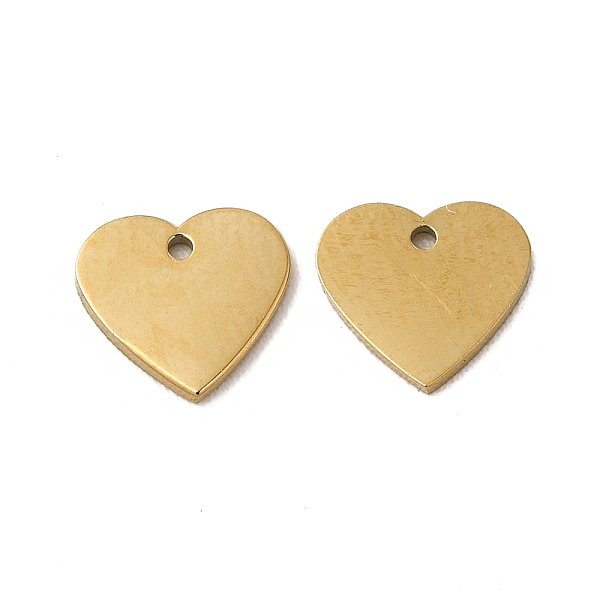 

PandaHall Ion Plating(IP) 304 Stainless Steel Charms, Heart Charm, Real 14K Gold Plated, 6x6.5x0.5mm, Hole: 0.7mm 304 Stainless Steel Heart