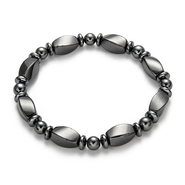 

PandaHall Non-Magnetic Synthetic Hematite Bracelets, Black, 51mm Non-magnetic Hematite Black