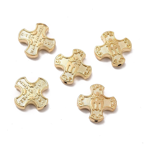 

PandaHall Alloy Beads, Cross, Golden, 13.5x13.5x3mm, Hole: 1mm Alloy Cross