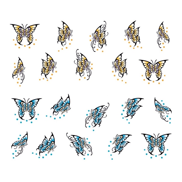 

PandaHall Nail Art Water Transfer Sticker, Butterfly Flower Watermark Nail Decals, for Woman Girls Nails Design Manicure Tips Decoration...