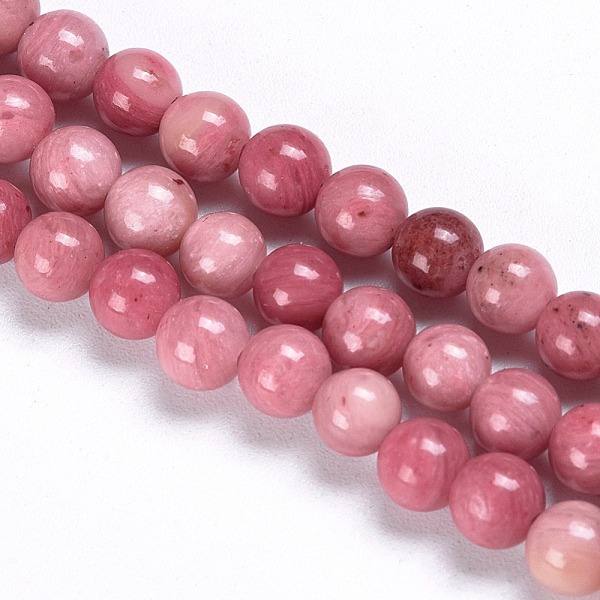 

PandaHall Natural Rhodonite Beads Strands, Grade A, Round, 4.5~5mm, Hole: 0.5mm, about 83pcs/strand, 14.96 inch(38cm) Rhodonite Round