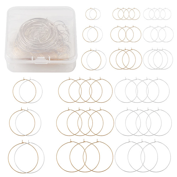 

PandaHall 304 Stainless Steel Wine Glass Charms Rings, Hoop Earring Findings, DIY Material for Basketball Wives Hoop Earrings, Golden &...