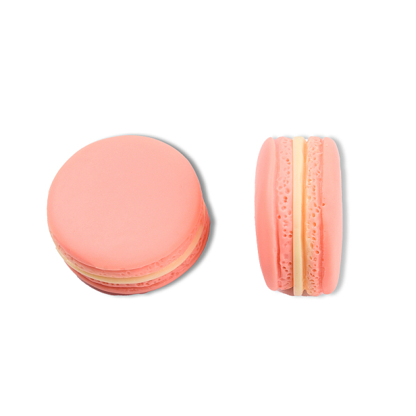 

PandaHall Opaque Resin Decoden Cabochons, Macaron, Light Coral, 23x13.5mm Resin Food
