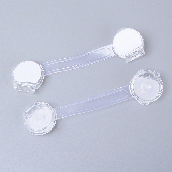 

PandaHall Baby Proofing Child Safety Locks, No Screws, Drawer Clasp, Clear, 150x38x11mm Plastic Clear