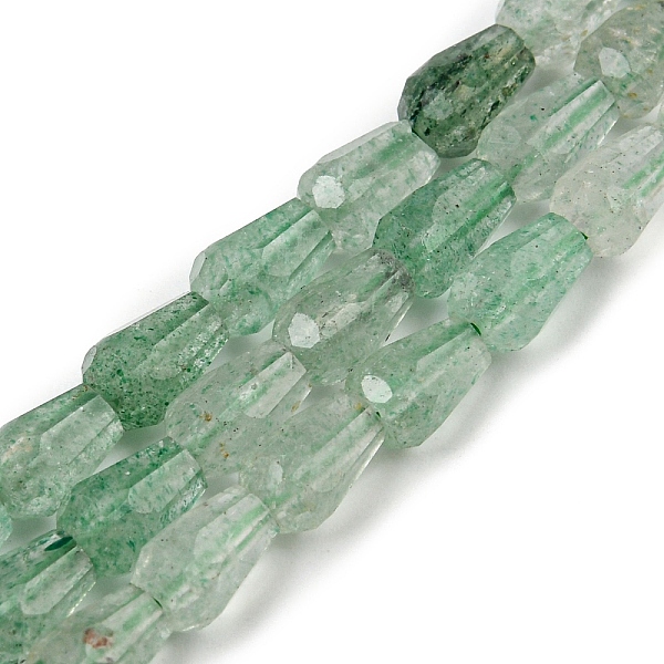 

PandaHall Natural Green Strawberry Quartz Beads Strands, Faceted, Teardrop, 5.5~8.3x4.1~4.35mm, Hole: 0.5mm, about 58pcs/strand...