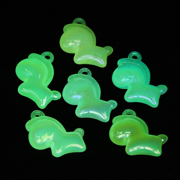 

PandaHall Luminous UV Plating Acrylic Pendants, Iridescent, Horse, Mixed Color, 37.5x34x15mm, Hole: 3.5mm Acrylic Horse Multicolor