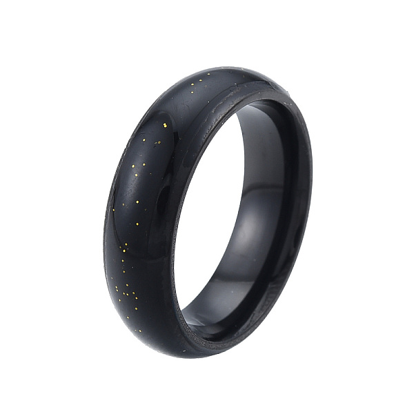 

PandaHall Bling Glitter 201 Stainless Steel Plain Band Ring for Women, Electrophoresis Black, Inner Diameter: 17mm 201 Stainless Steel