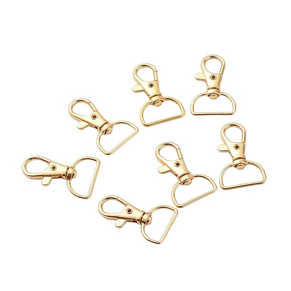 

PandaHall Zinc Alloy Swivel Lobster Claw Clasps, Swivel Snap Hook, Golden, 38x24mm, Hole: 8x20mm Alloy