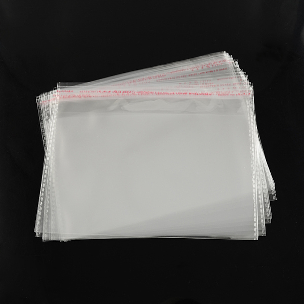 

PandaHall OPP Cellophane Bags, Rectangle, Clear, 20x24cm, Unilateral Thickness: 0.035mm, Inner Measure: 16x23cm OPP Cellophane Clear