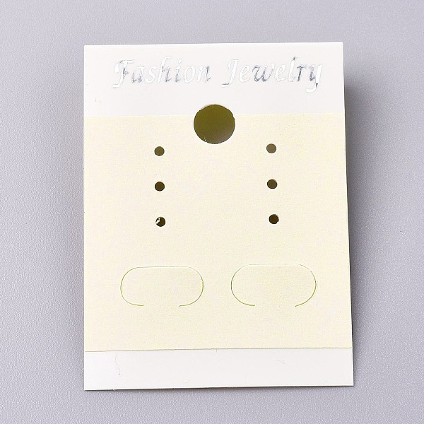 

PandaHall Plastic Jewelry Display Cards, for Hanging Earring Display, Rectangle, White, 50x37.5x5mm, Hole: 1.4mm and 6mm, 100sheets/bag...