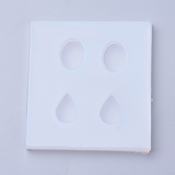 

PandaHall Food Grade Silicone Molds, Resin Casting Molds, For UV Resin, Epoxy Resin Jewelry Making, Square with Oval and Teardrop, White...