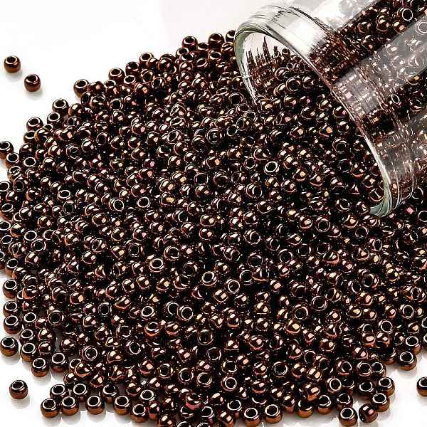 

PandaHall TOHO Round Seed Beads, Japanese Seed Beads, (224) Olymp Inside Color Bronze, 11/0, 2.2mm, Hole: 0.8mm, about 5555pcs/50g Glass..., Brown
