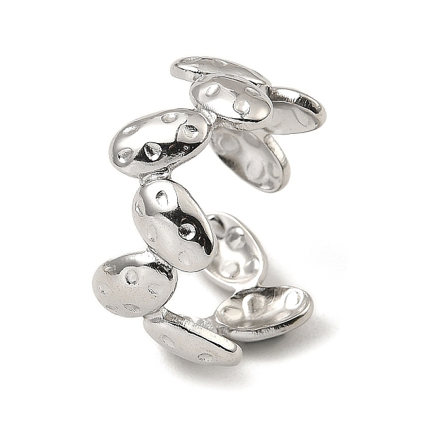 

PandaHall 304 Stainless Steel Open Cuff Rings, Oval, Stainless Steel Color, US Size 7 1/4(17.5mm) 304 Stainless Steel Oval