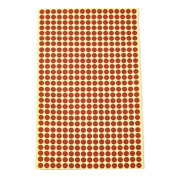 PandaHall Removable Coding Label, Round Dot Stickers, for DIY Scrapbooking Crafts Making Notes Marks Game, Sienna, 222x125mm, Round Dot: 6mm...