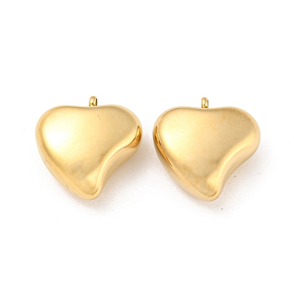 

PandaHall 304 Stainless Steel Pendants, Heart Charm, Real 14K Gold Plated, 16x15.5x7mm, Hole: 1.5mm 304 Stainless Steel Heart
