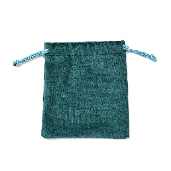 

PandaHall Velvet Jewelry Drawstring Storage Pouches, Rectangle, Teal, 12x10.5x0.4cm Velvet Rectangle Cyan