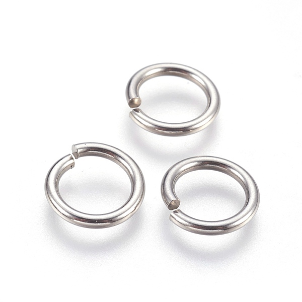 

PandaHall 304 Stainless Steel Open Jump Rings, Stainless Steel Color, 12 Gauge, 14x2mm, Inner Diameter: 10mm, 300pcs/bag 304 Stainless Steel