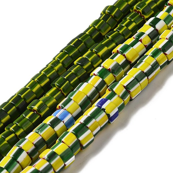 

PandaHall Handmade Lampwork Beads Strands, Column, Random Color, 8~11x4~5.5mm, Hole: 2mm, about 110pcs/strand, 25.20''(64cm) Lampwork Column..., Multicolor
