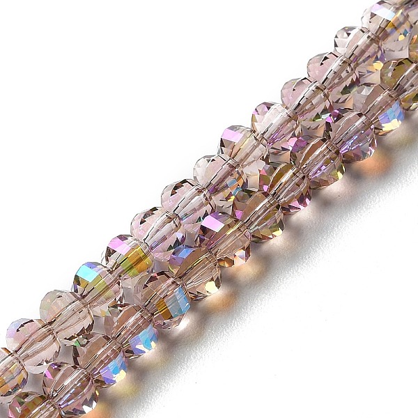 

PandaHall Transparent Electroplate Glass Beads Strands, AB Color, Faceted Lantern, Orchid, 6x4.5mm, Hole: 1.4mm, about 98pcs/strand, 17.72''..., Purple