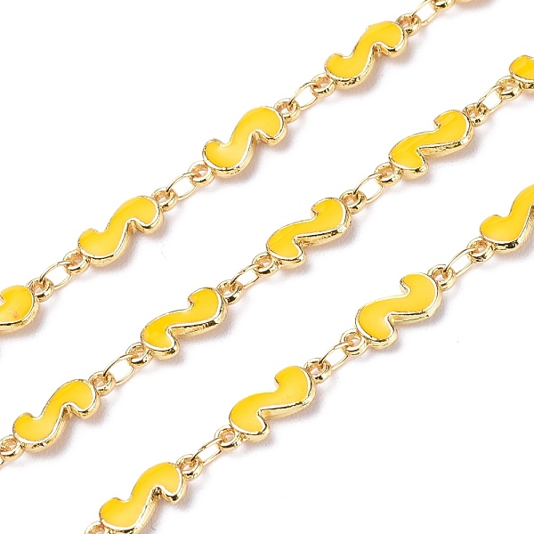 

PandaHall Handmade Alloy Enamel S Shape Link Chains, with Spool, Soldered, Long-Lasting Plated, Lead Free & Cadmium Free, Golden, Gold...