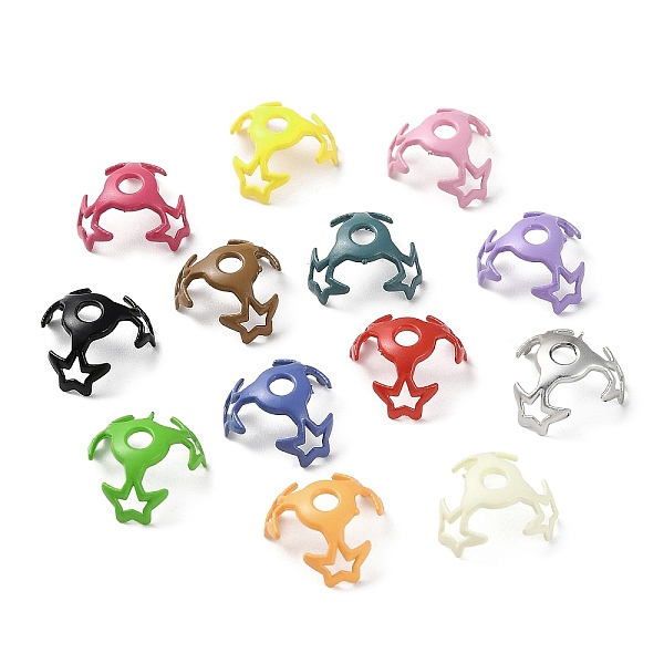 

PandaHall Plastic Bead Caps, Star, Mixed Color, 15x8mm, Hole: 3mm Plastic Multicolor