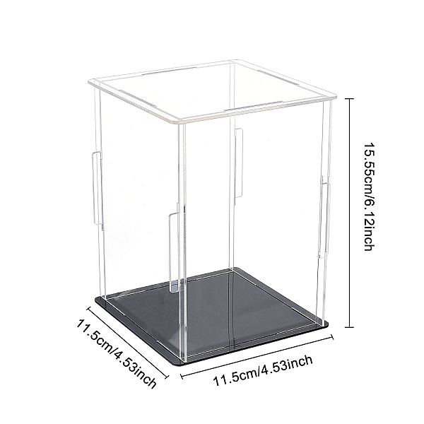 

PandaHall Acrylic Storage Boxes, for Building Blocks Display, Rectangle, Clear, 15.55x11.5x15.55cm Plastic Rectangle Clear