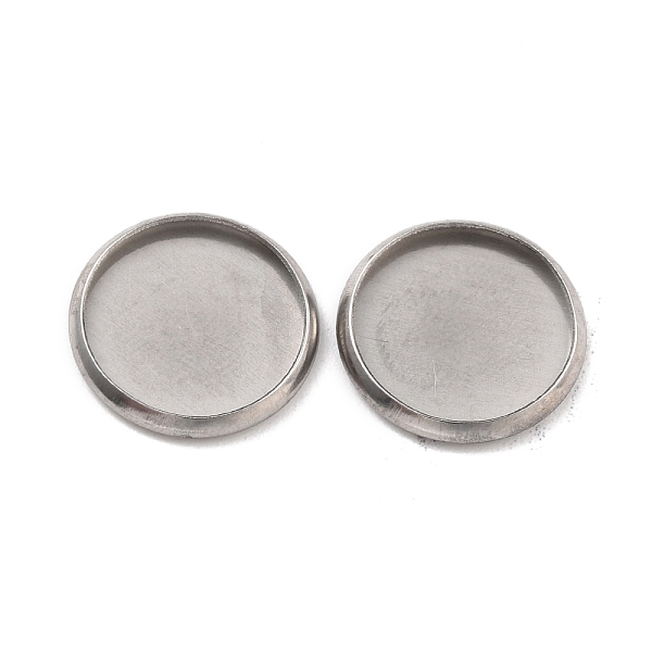 

PandaHall 316 Surgical Stainless Steel Cabochon Tray Settings, Plain Edge Bezel Cups, Flat Round, Stainless Steel Color, 14x1.5mm 316...