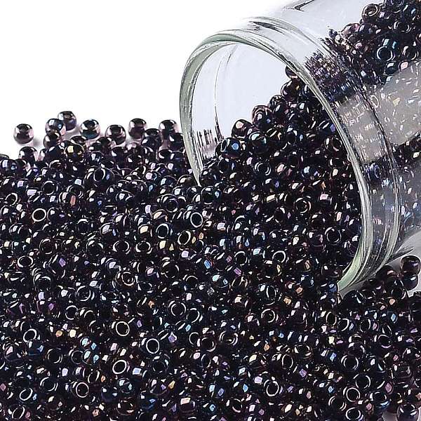 

PandaHall TOHO Round Seed Beads, Japanese Seed Beads, (251) Inside Color Luster Light Amethyst/Jet Lined, 11/0, 2.2mm, Hole: 0.8mm, about...