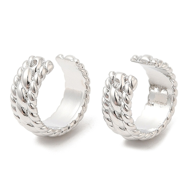 

PandaHall Brass Cuff Earrings, Non Piercing Earrings, Long-Lasting Plated, Lead Free & Cadmium Free, Platinum, 13.5x15x6mm Brass
