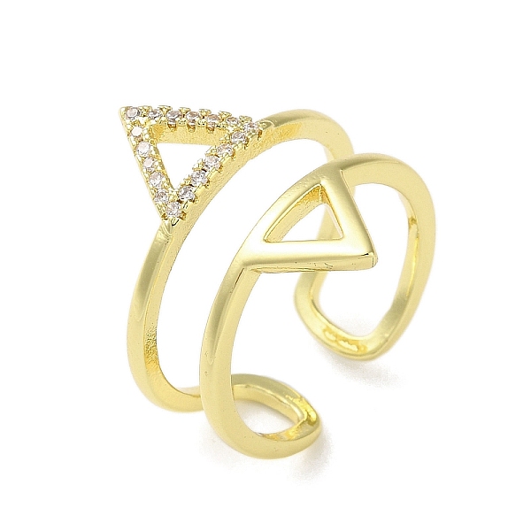 Brass Triangle Open Cuff Ring