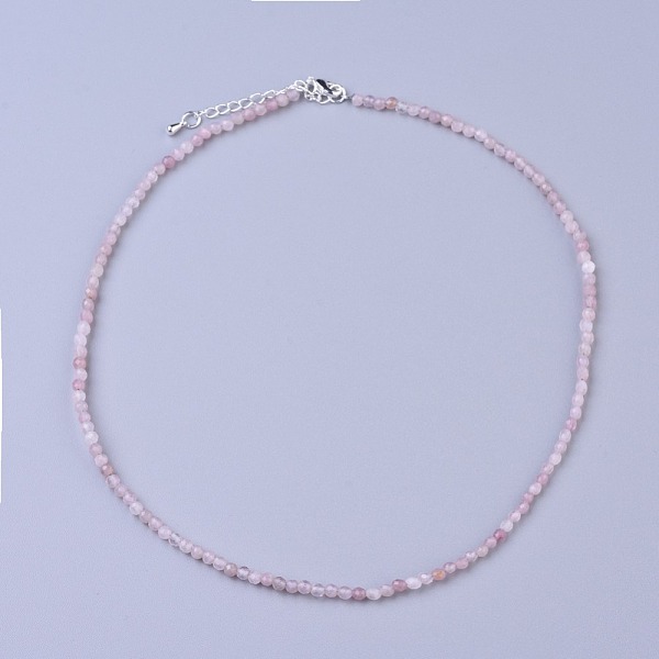 

PandaHall Natural Rose Quartz Beaded Necklaces, with Brass Lobster Claw Clasps, Faceted Round Beads, 16.5 inch~16.7 inch(42~42.5cm)x3~3.5mm...