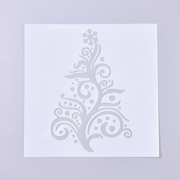 

PandaHall Christmas Theme Plastic Reusable Drawing Painting Stencils Templates, for Painting on Fabric Canvas Tiles Floor Furniture Wood..., Clear